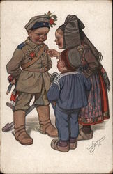 German Children Postcard