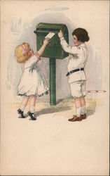 Kids mailing a letter Postcard