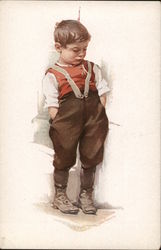 Boy with hands in his Pockets Postcard