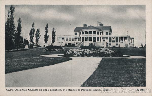 Cape Cottage Casino on Cape Elizabeth, at entrance to Portland Harbor, Maine