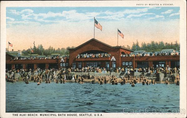 The Alki Beach, Municipal Bath House Seattle Washington