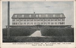 Hotel Braddock Braddock Heights, MD Postcard Postcard Postcard