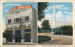Schneider's Cafe 425 11th St., Washington Monument - As well known as the Washington Monument Postcard