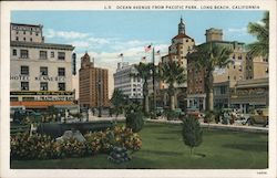 Ocean Avenue from Pacific Park Postcard