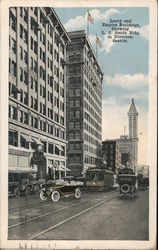 Leary and Empire Buildings, showing L.C. Smith Bldg. in distance Seattle Postcard