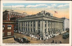 The Federal Building at the Corner of Union Street and 3rd Avenue Postcard
