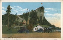 Castle Rock Saint Ignace, MI Postcard Postcard Postcard