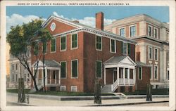 Home of Chief Justice Marshall (Ninth and Marshall Sts.) Richmond, VA Postcard Postcard Postcard