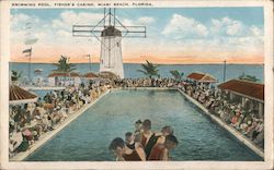 Swimming Pool, Fisher's Casino Miami Beach, FL Postcard Postcard Postcard