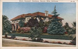 Gloria Swanson's Residence Beverly Hills, CA Postcard Postcard Postcard