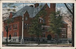 High School Building Postcard