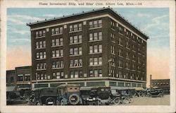 Home Investment Building and Elks' Club Postcard