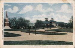 View in City Park Postcard