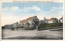 Jefferson Ave., View of Government Buildings Postcard