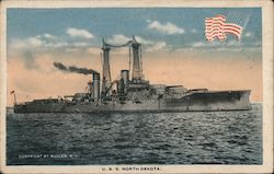 USS North Dakota Postcard