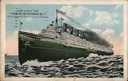 The Great Ship "Seeandbee" Daily Between Cleveland and Buffalo Postcard