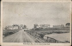 Wells Beach, Me. from the Island Ledge Road Postcard