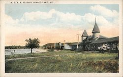 M.C.R.R. Station Sebago Lake, ME Postcard Postcard Postcard