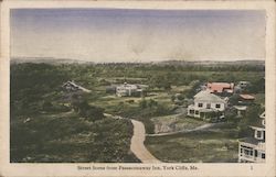 Street Scene from Passaconaway Inn, York Cliffs, Me. Postcard