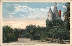 The main entrance, Kearney Park Fresno, CA Postcard Postcard Postcard