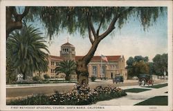 First Methodist Episcopal Church Santa Maria, CA Postcard Postcard Postcard