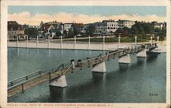Wesley Lake, Heck St. Bridge and Founders Park Postcard