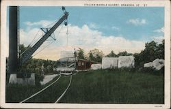 Italian Marble Quarry Brandon, VT Postcard Postcard Postcard