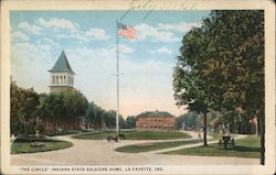 "The Circle" Indiana State Soldiers Home Postcard
