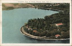 Aeroplane View of Island Postcard