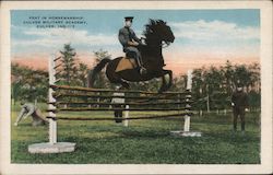 Feat in horsemanship, Culver Military Academy Postcard