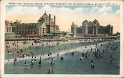 Ocean View, showing Dennis, Marlboro-Blenheim and Traymore Hotels Postcard