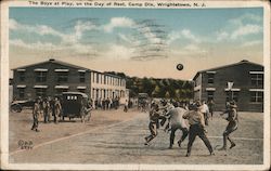 The Boys at Play on the Day of Rest - Camp Dix Postcard
