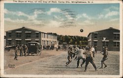 The Boys at Play on the Day of Rest - Camp Dix Wrightstown, NJ Postcard Postcard Postcard