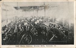 Card Room, Hanover Woolen Mills Postcard