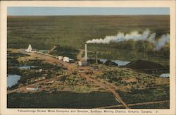 Falconbridge Nickel Mine Company and Smelter, Sudbury Mining District Postcard