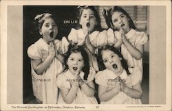 The Dionne Quintuplets at Callandar Postcard