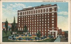 Penn Albert Hotel Greensburg, PA C.T. American Art Postcard Postcard Postcard