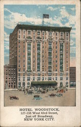 Hotel Woodstock 127-135 West 43rd Street just off Broadway Postcard
