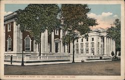 View Showing Public Library and Court House Postcard