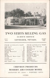 Two Stiffs Selling Gas Postcard