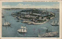 Fortress Monroe and Old Point Comfort - As it was in 1861 Fort Monroe, VA Postcard Postcard Postcard