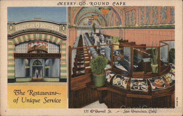 Merry Go Round Cafe - The restaurant of unique service - 171 O'Farrell St San Francisco California