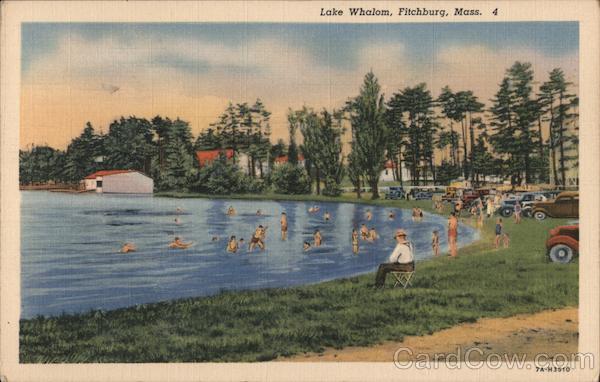 Lake Whalom Fitchburg, MA Postcard