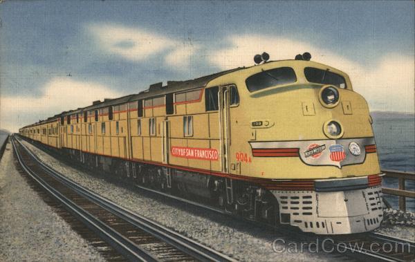 Streamliner - City of San Francisco - Crossing great Salt Lake