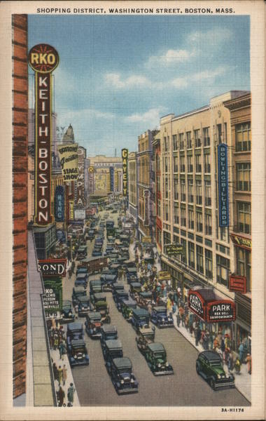 Shopping District, Washington Street Boston Massachusetts
