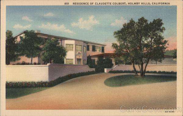 Residence of Claudette Colbert, Holmby Hills Los Angeles California