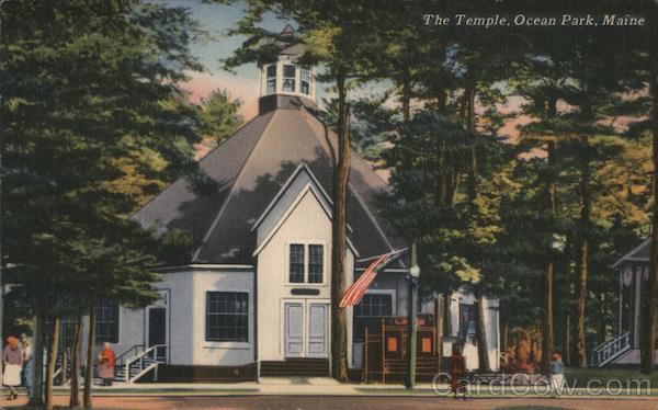 The Temple Ocean Park, ME Postcard
