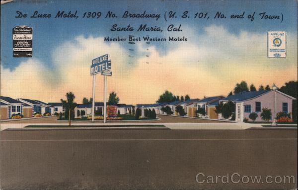 De Luxe Motel - 1309 No. Broadway (U.S. 101, No. end of town) Santa Maria California