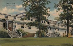 View of Service Club Postcard