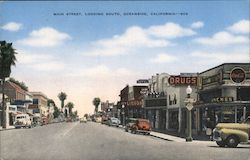 Main Street, Looking South Oceanside, CA Postcard Postcard Postcard